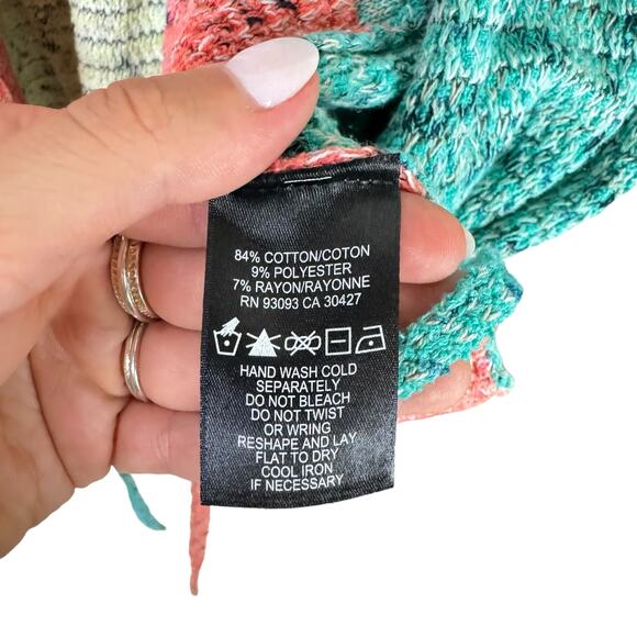 Nic + Zoe NWT Color Crush Wrap Around Tie Knit Cardigan Sweater - Picture 13 of 13